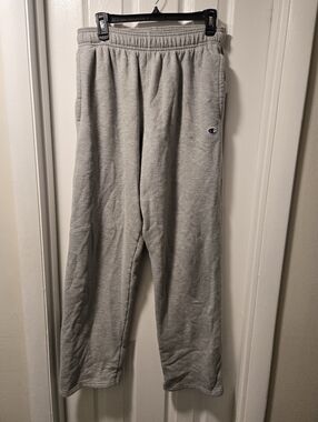 Men's Champion Gray Sweatpants - Classic Logo Size L
